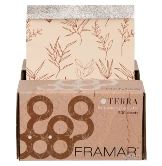 FRAMAR PAPEL ALUMINIO COLORACIÓN NEUTRALS TERRA 500 LAMINAS 12,7CM X 27,9CM